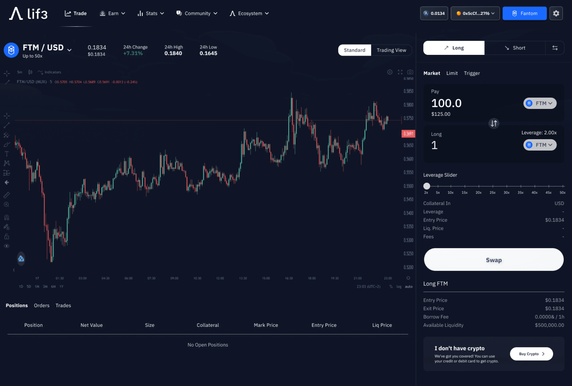 Lif3 Trade desktop trading view
